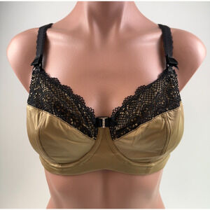 Cake Lingerie Balcony Style Flexible Wire Embroidery Beige Nursing Bra Size 34D